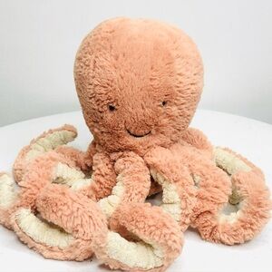 Jellycat London Odell Octopus Small Plush Stuffed Animal Pink White  I22